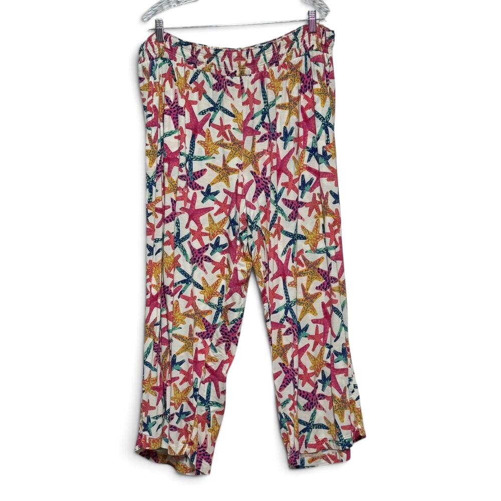 Soma Wide Leg Pajama Lounge Set Colorful Starfish XL - Picture 6 of 8